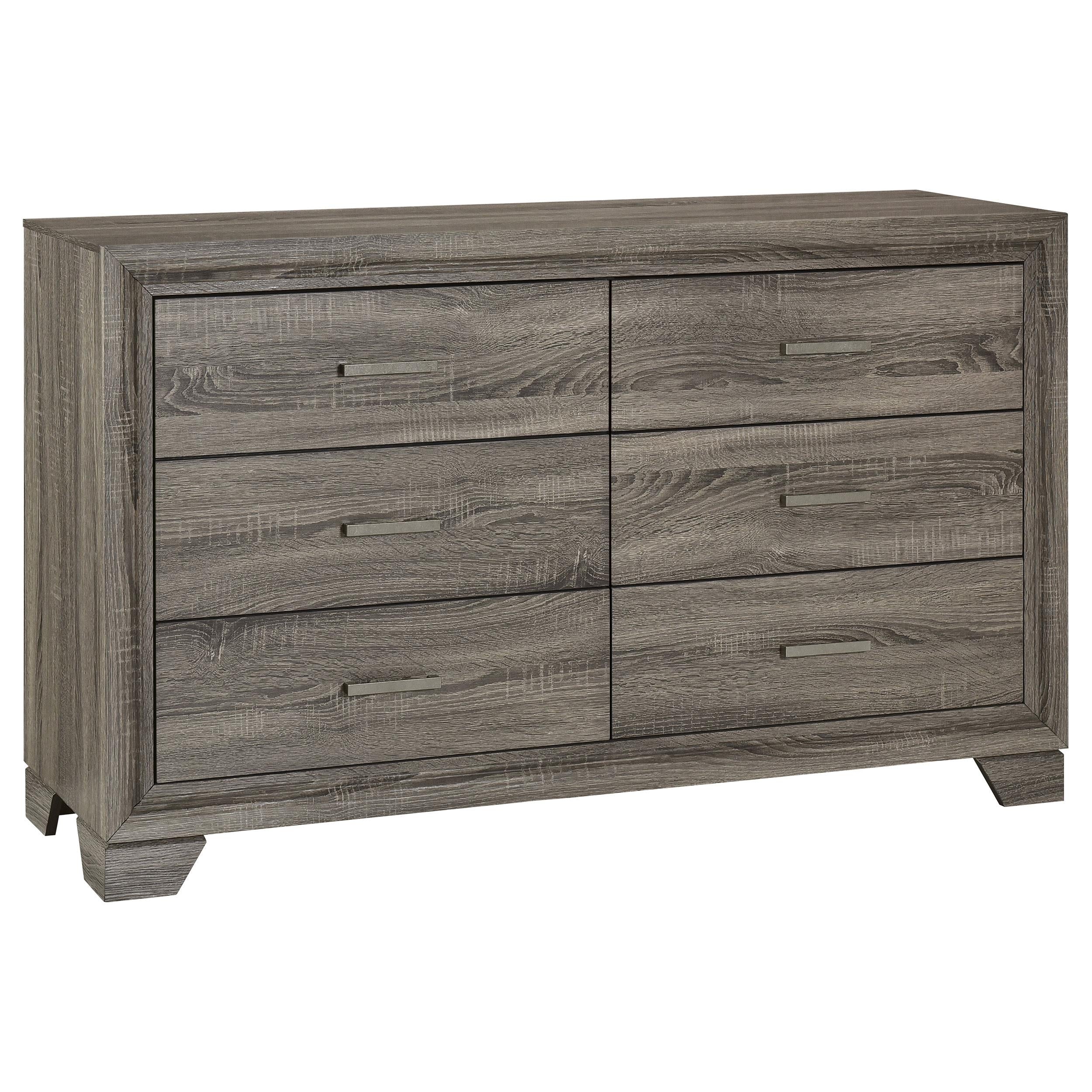 Coaster Furniture Wright 223343 6-Drawer Dresser Cabinet - Brown Oak IMAGE 1